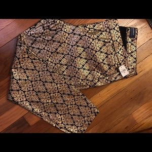 NWT Black and gold pixie pants